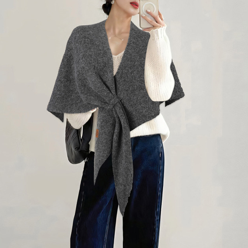 🏆50K+ SOLD! Almost Gone - 💕Women's Solid Color Wool Blend Shawl 🎁Today's Special Gift - Pearl Necklace