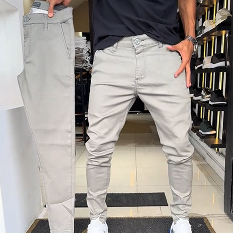 👖Early autumn Hot Sale 49%OFF🍃  Men’s Slim-Fit Casual Solid Color Pants