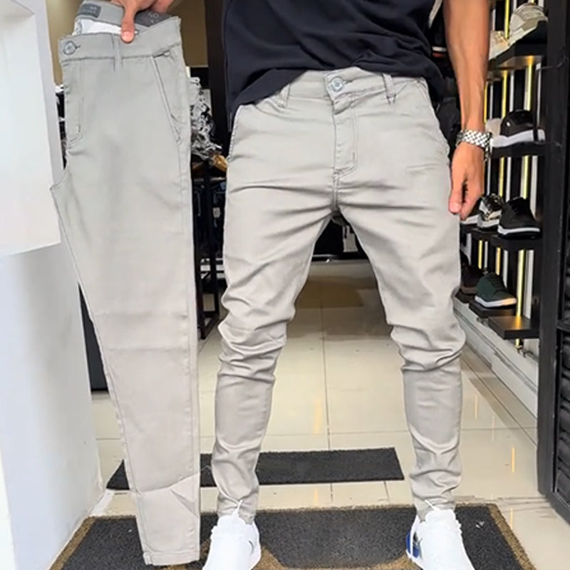 👖Early autumn Hot Sale 49%OFF🍃  Men’s Slim-Fit Casual Solid Color Pants