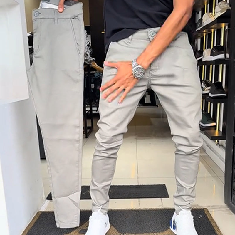 👖Early autumn Hot Sale 49%OFF🍃  Men’s Slim-Fit Casual Solid Color Pants