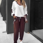 ❤️ LAST DAY PROMOTION - 50%OFF ❤️ Color-Block Pullover Hoodie & Jogger Pants Set