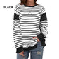 💥Early Autumn Sale 50% OFF💥Stylish Round Neck Striped Colorblocking Tops