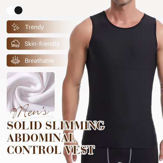 🦺HOT SALE 50% OFF🙋‍♂️ Men's Solid Slimming Abdominal Control Vest