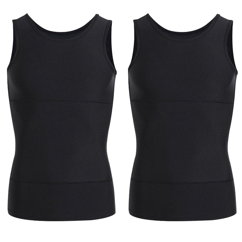 🦺HOT SALE 50% OFF🙋‍♂️ Men's Solid Slimming Abdominal Control Vest