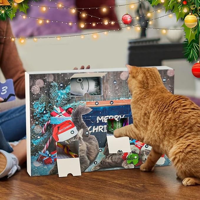 🎄Last 48 hours 70% OFF🎁2025 Christmas Countdown Cat&Dog Toys Advent Calendar🐾🥳