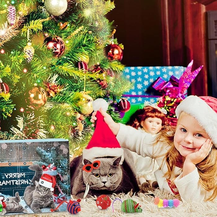 🎄Last 48 hours 70% OFF🎁2025 Christmas Countdown Cat&Dog Toys Advent Calendar🐾🥳
