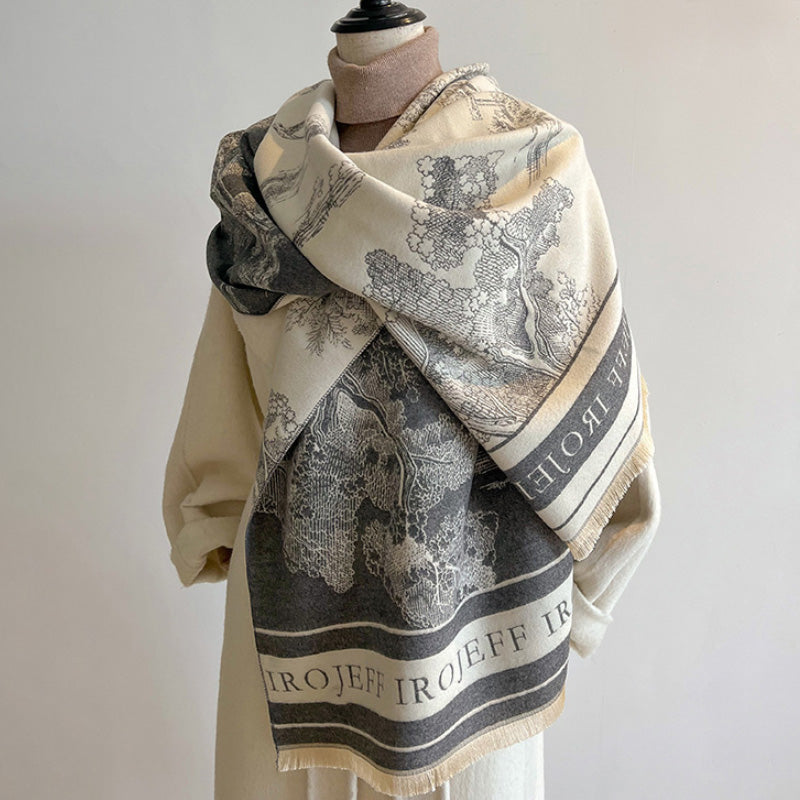 Artistic Patterned Warm Scarf