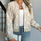 Women's Floral Zipper Jacket