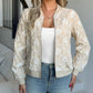 Women's Floral Zipper Jacket