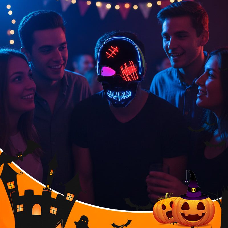 💀 LAST DAY SALE 50% OFF 🔥 Halloween LED Skull Mask -👏Most Popular in 2025!