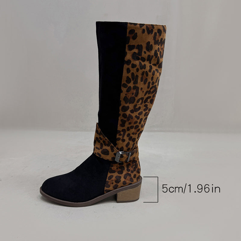 🔥Hot Sale 50% OFF!!⚡50K+ SOLD!Women's Leopard Print Riding Boots