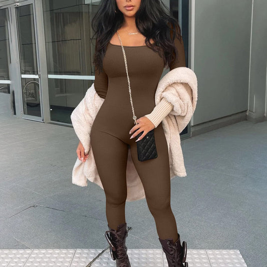 🎄Hot Sale 49% OFF - Shapewear Seamless Thumb Hole Long Sleeve Jumpsuit