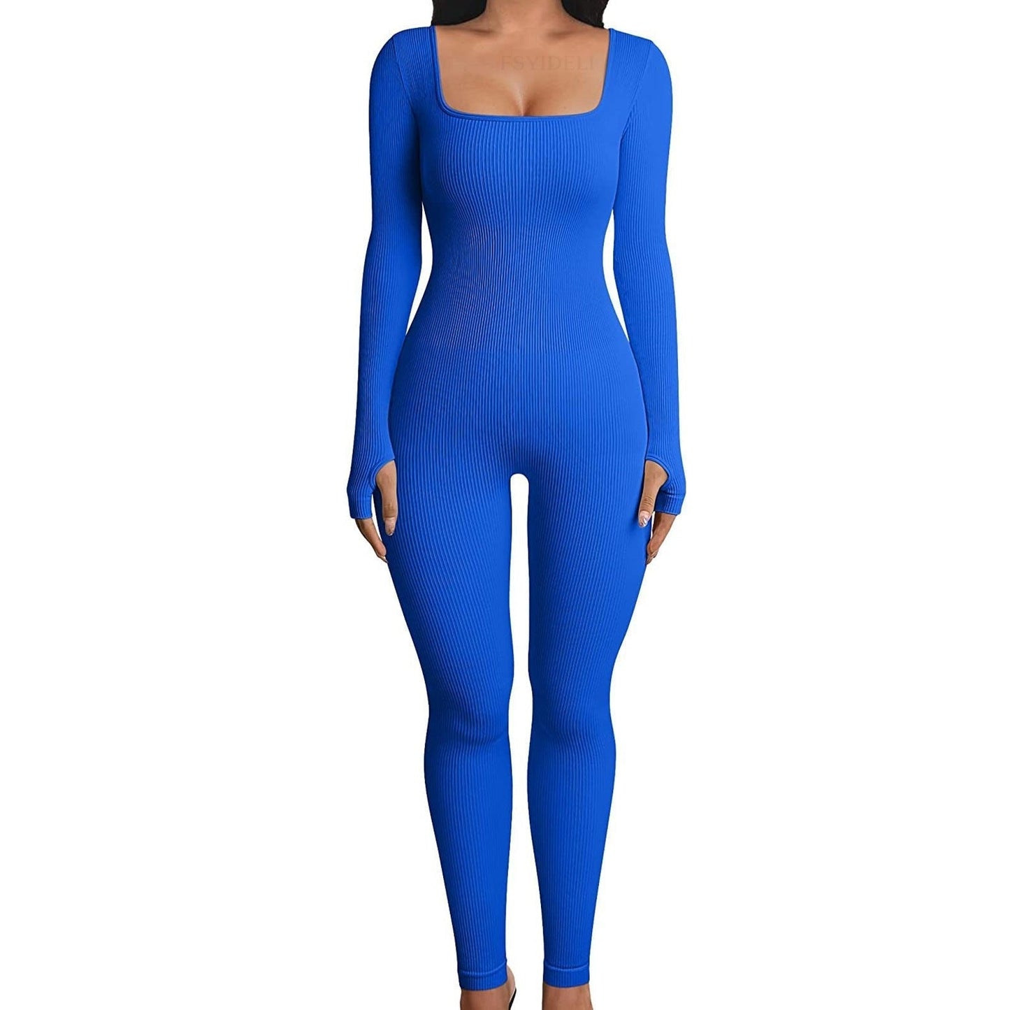 🎄Hot Sale 49% OFF - Shapewear Seamless Thumb Hole Long Sleeve Jumpsuit