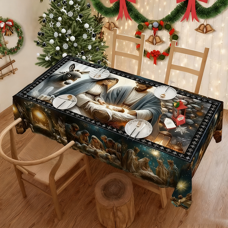 ✨Christmas Special price £9.99!！🎁Stylish Christmas Printed Tablecloth🔥