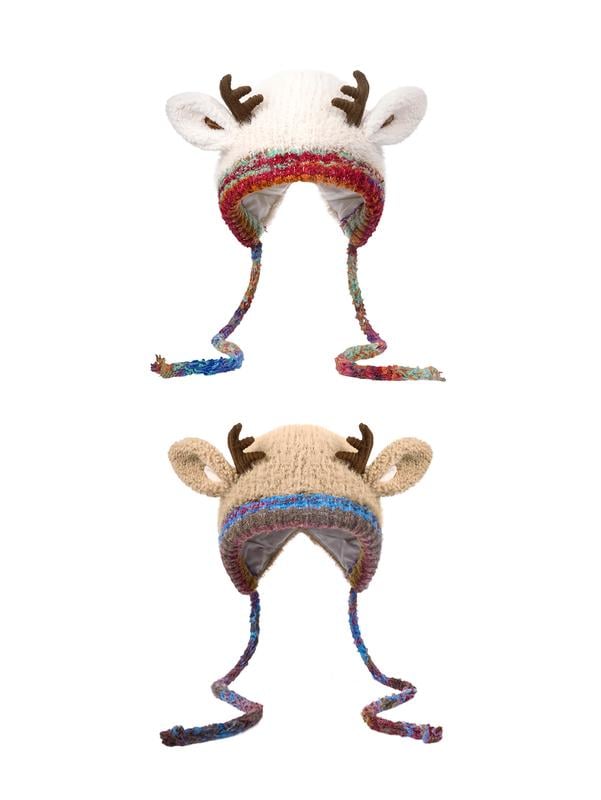 🎁🎄Christmas Sale 49% OFF! 🦌Original design Festive Christmas Antler Hat🧶
