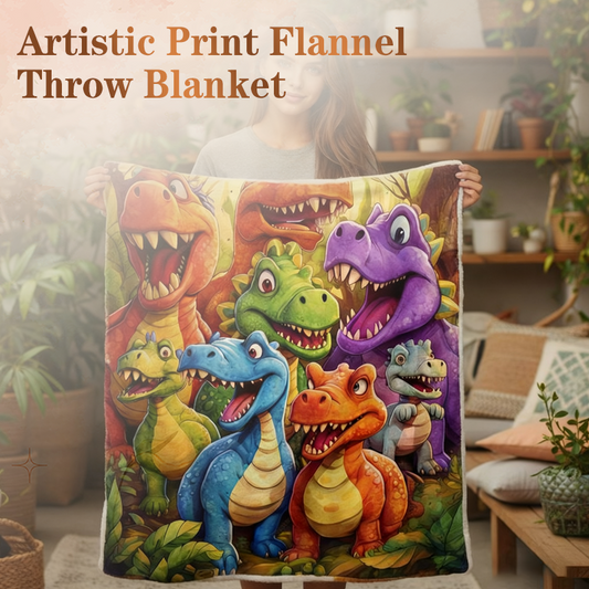 🏆2026 New Year Sale 50% OFF💕Artistic Print Flannel Throw Blanket1