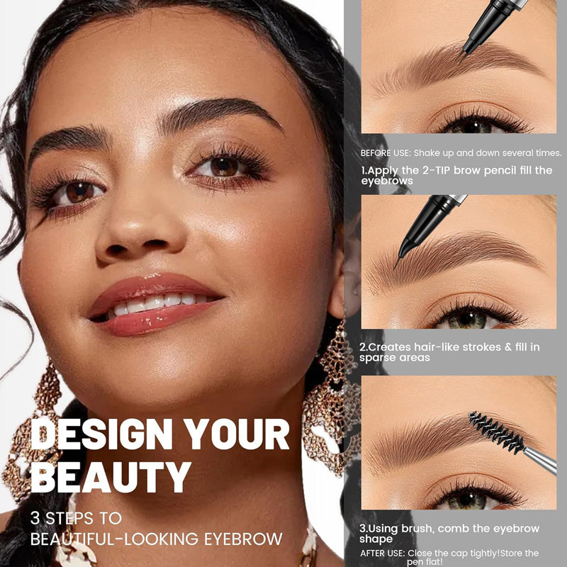 🏆 Last Day Special Price £10.99! 🔥Buy 1 Get 1 Free🔥💥Waterproof & Smudge-Proof Brow Pen👁️‍🗨️