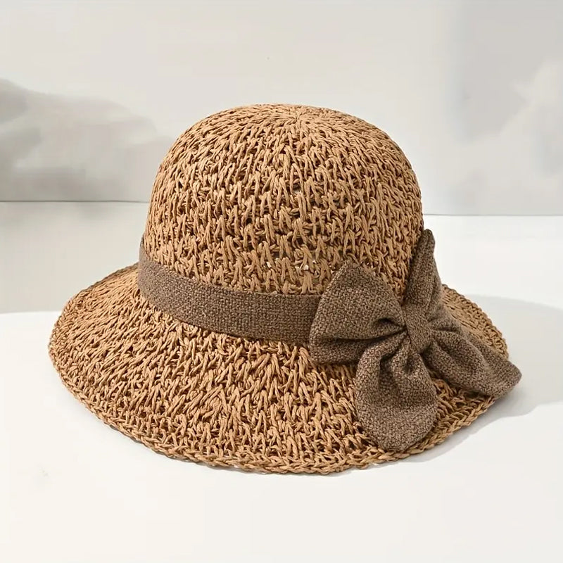 👒LAST DAY SALE ONLY ￡9.99!🌞Elegant Woven Straw Sun Hat with Bow