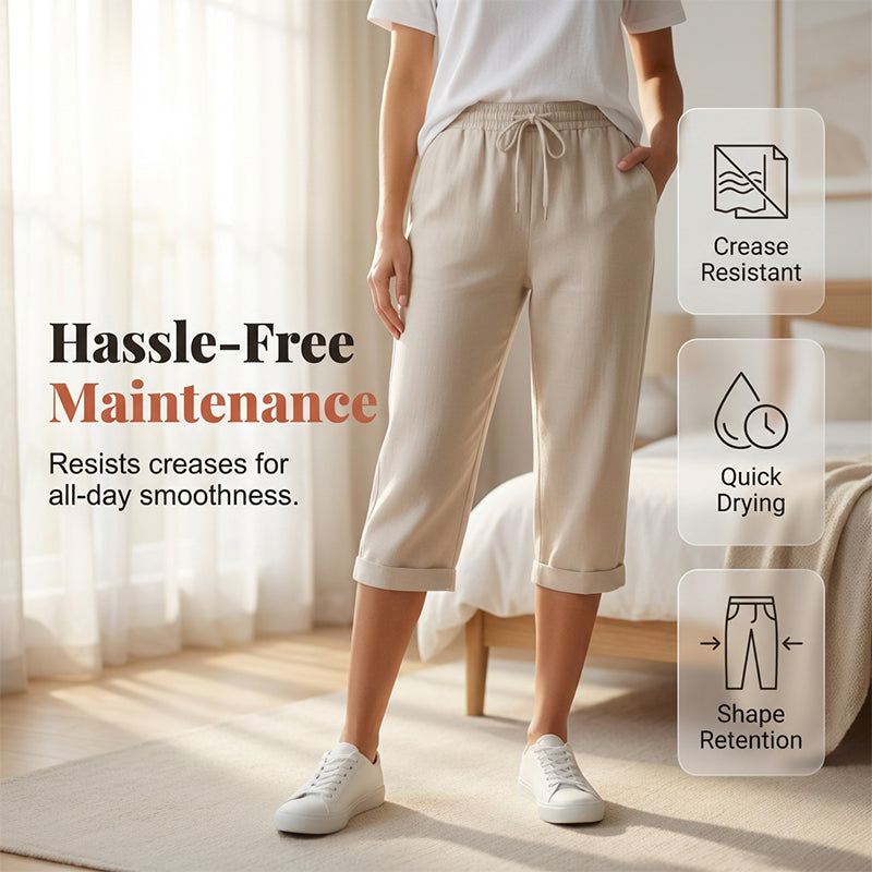 ⏳Time-Limited Special Price: ￡13.99!!⏰Women's Casual Cotton Linen Capris