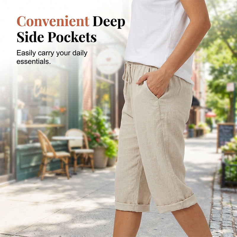 ⏳Time-Limited Special Price: ￡13.99!!⏰Women's Casual Cotton Linen Capris