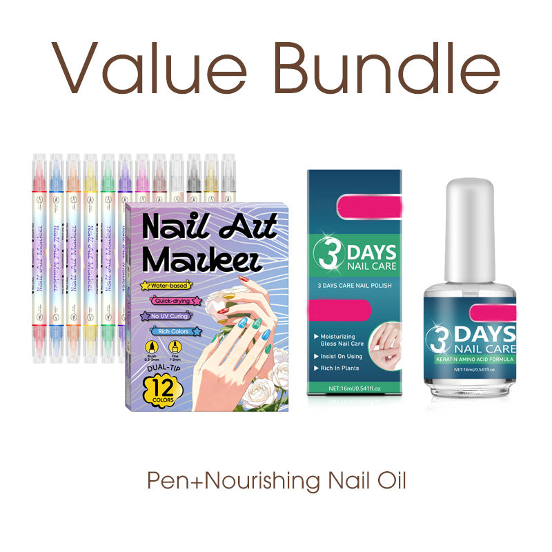 🎨🔥Only £7.99 Last Day Promotion!🎁50K+ SOLD!✨Dual-Tip Nail Art Marker Pen Set Quick‑dry, no UV lamp. Fine & brush tips. 12/24 vibrant colors. Easy DIY at home. No smudges, just art! 💅🖌️