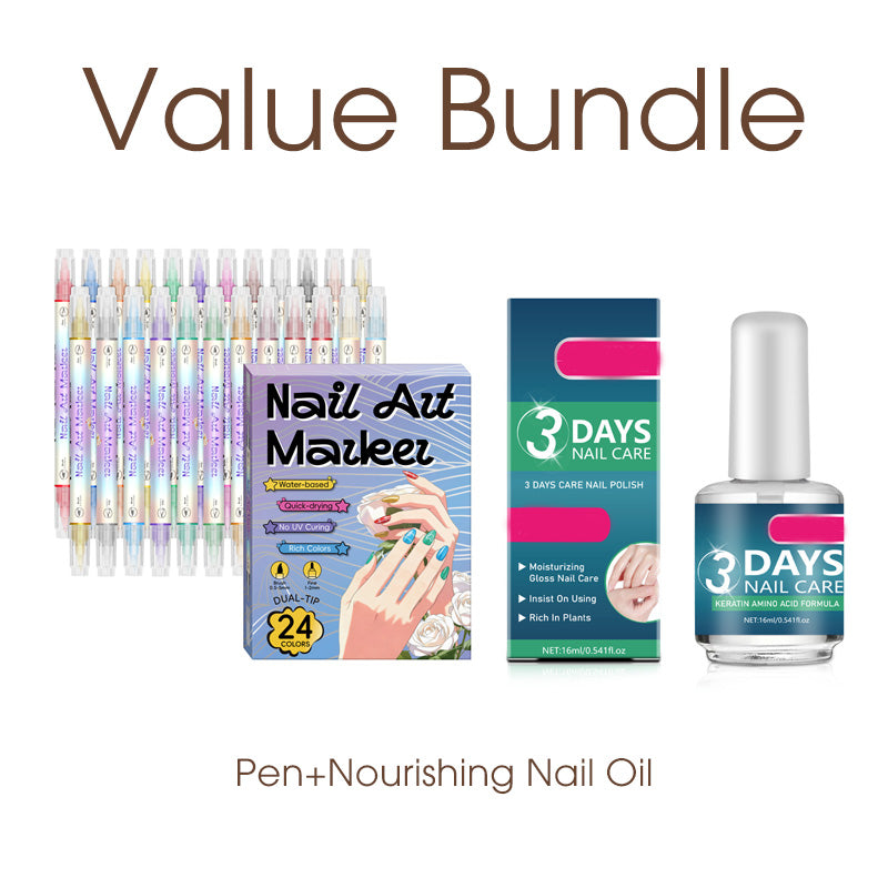 🎨🔥Only £7.99 Last Day Promotion!🎁50K+ SOLD!✨Dual-Tip Nail Art Marker Pen Set Quick‑dry, no UV lamp. Fine & brush tips. 12/24 vibrant colors. Easy DIY at home. No smudges, just art! 💅🖌️