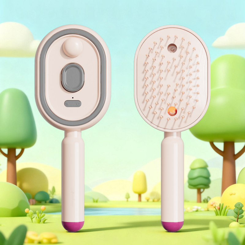 💖LAST DAY SALE ONLY ￡14.99!!💖ProGlide™🇬🇧 Scalp Massager Comb 💆‍♀️ – Self-Cleaning 🧼, Tangle-Free ✂️ & Frizz-Control Hair Brush with Soothing Mist Spray 💨✨ | Perfect for Dry, Brittle Hair 💧🌟