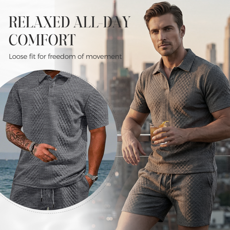 Men's Short Sleeve & Shorts 2-Piece Set