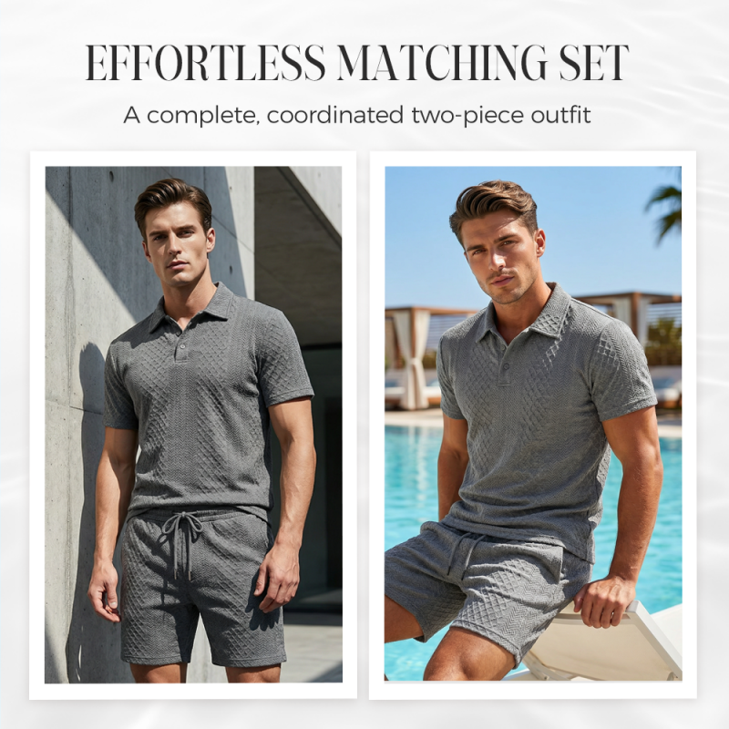 Men's Short Sleeve & Shorts 2-Piece Set