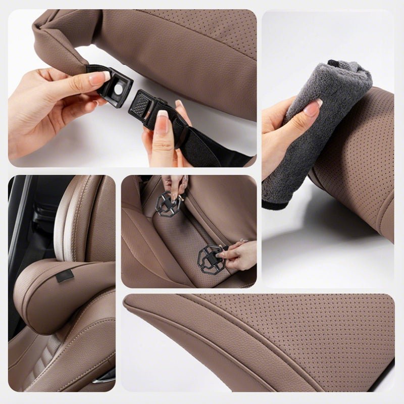 🥳2026 HOT SALE 50% OFF💞50K+ SOLD!🚗Ergonomic Headrest and Lumbar Support Set for Car Seats
