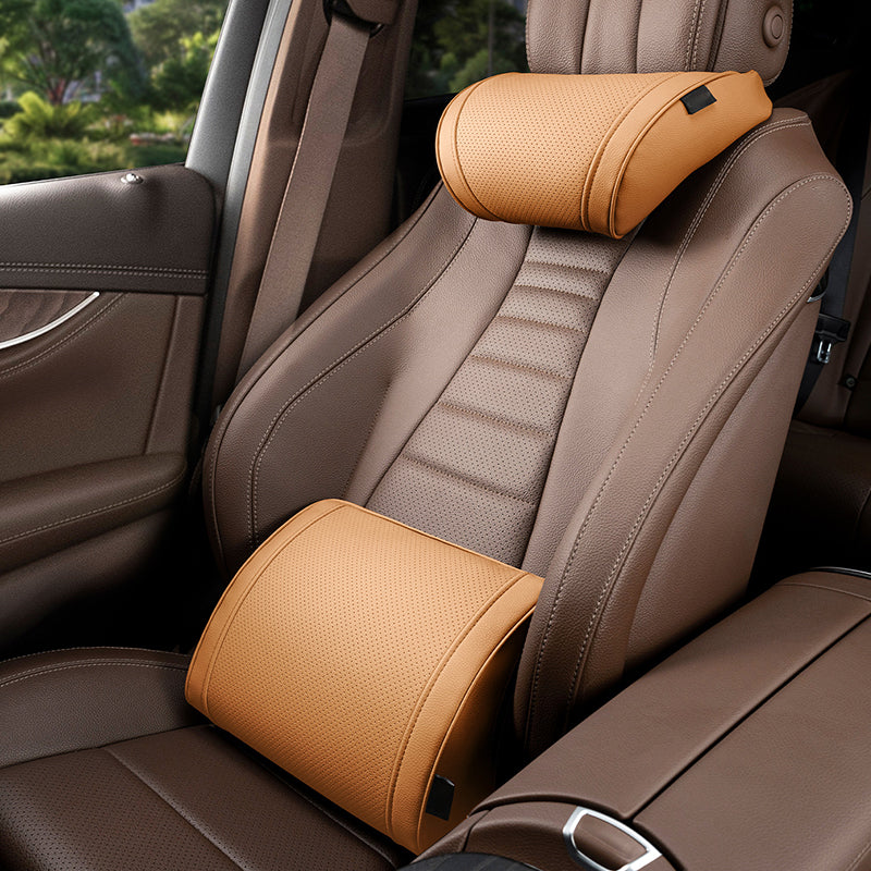 🥳2026 HOT SALE 50% OFF💞50K+ SOLD!🚗Ergonomic Headrest and Lumbar Support Set for Car Seats