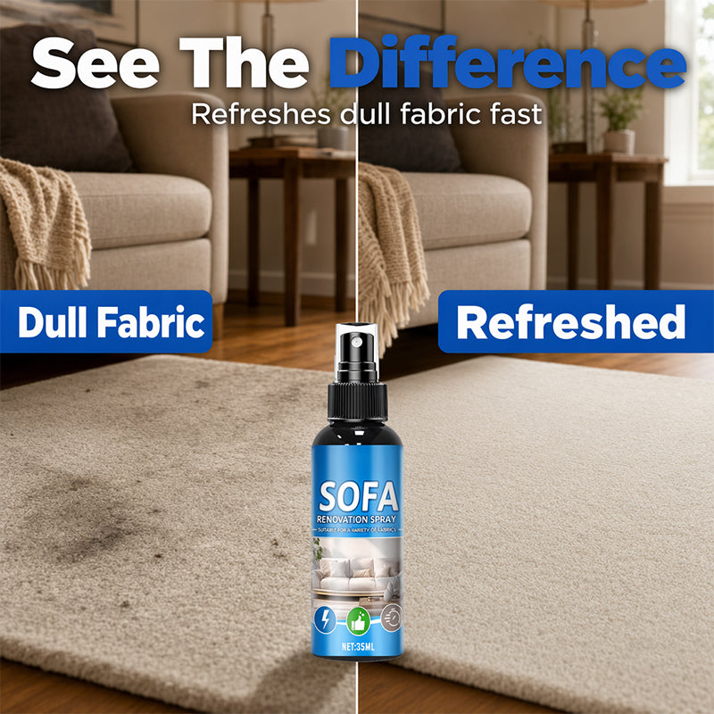 🥳2026 HOT SALE-￡6.99!! 🥳💞50K+ SOLD!🛋️✨ 50% OFF! No‑Rinse Fabric Cleaner Spray – Just spray & wipe – no water, no rinsing. Perfect for sofas, carpets & upholstery – fresh in minutes! 🧼💨