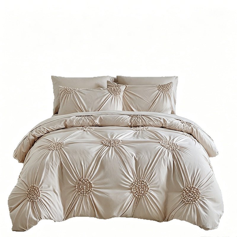 Elegant Pinch Pleat Duvet Cover Set
