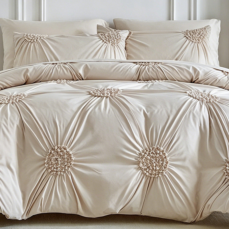 Elegant Pinch Pleat Duvet Cover Set