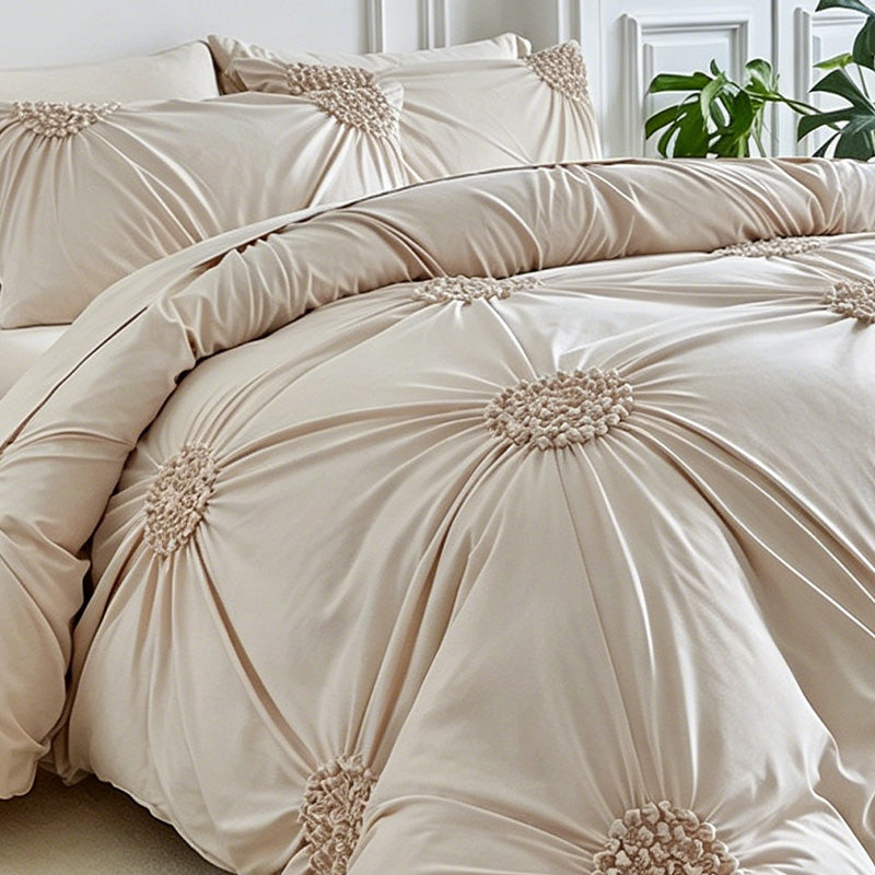 Elegant Pinch Pleat Duvet Cover Set
