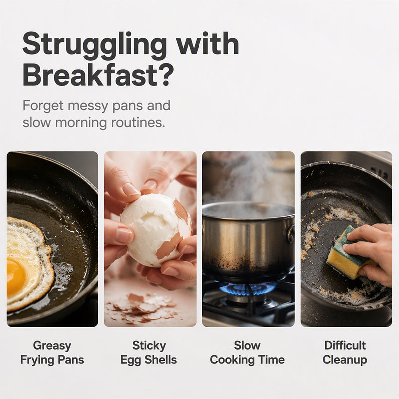 🥳2026 HOT SALE🥳💞50K+ SOLD! 🥗🎁 50% OFF! Microwave Egg Poacher – Dual‑cavity, non‑stick & easy clean. Healthier than frying – stock up & save! 🏠✅