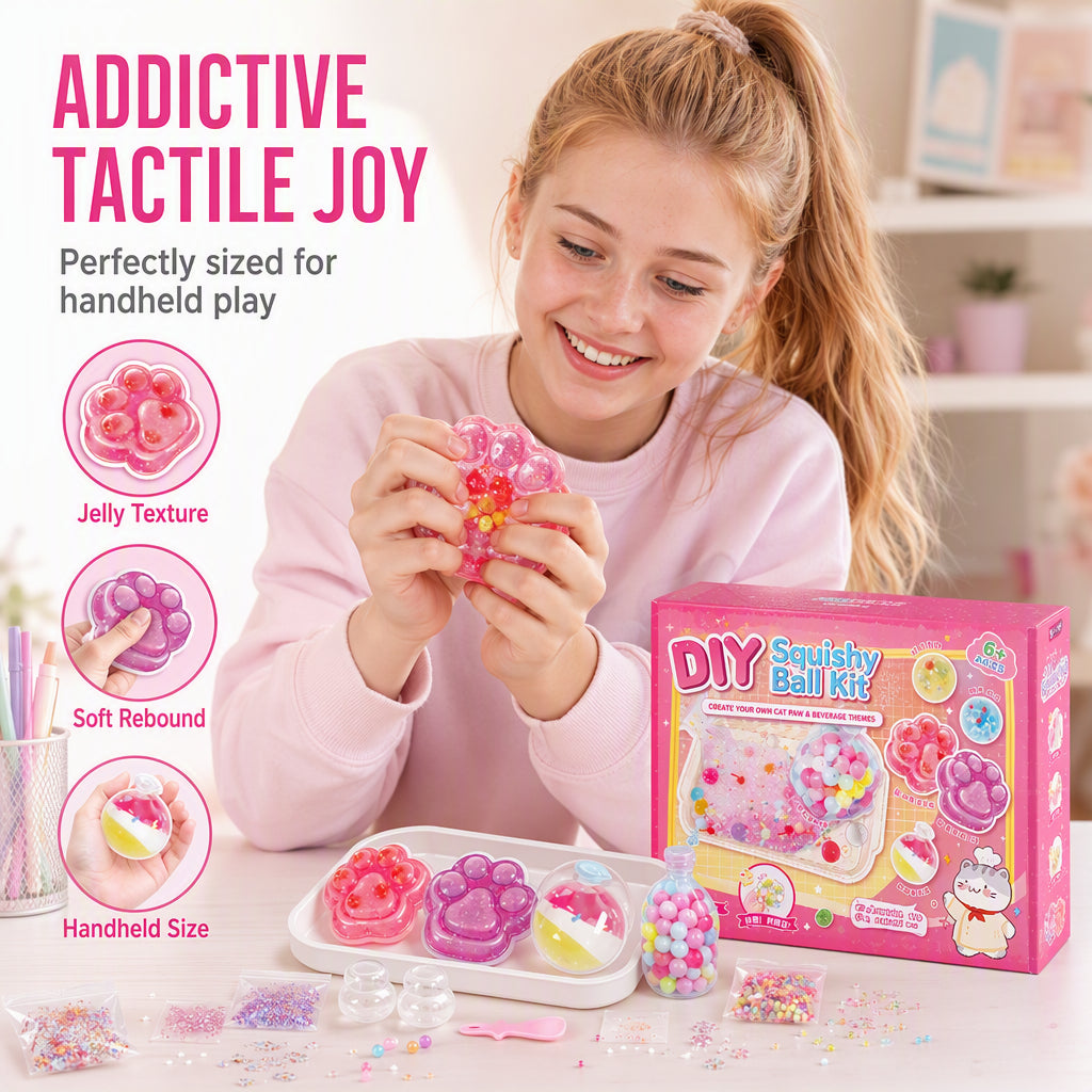 🐱 70% OFF NOW! 🧊 DIY Fried Ice Squishy Toy Kit – Cat claw design, squishy fun & creative – Perfect for sensory play & stress relief for kids ✨