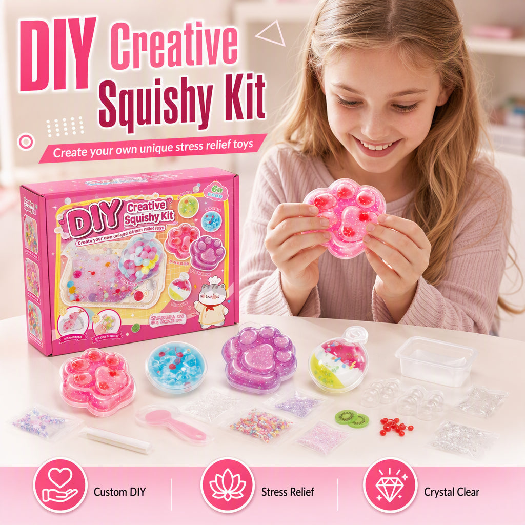 🐱 70% OFF NOW! 🧊 DIY Fried Ice Squishy Toy Kit – Cat claw design, squishy fun & creative – Perfect for sensory play & stress relief for kids ✨