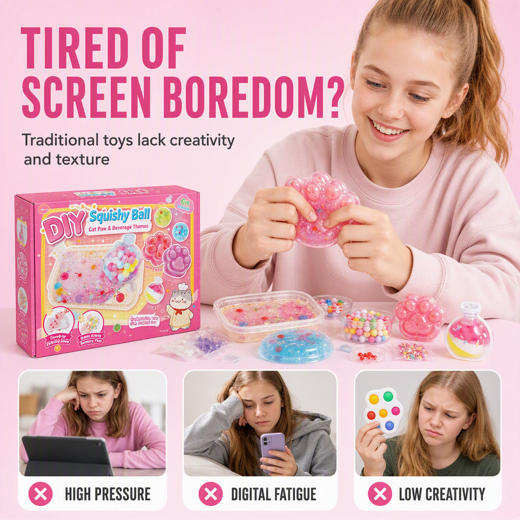 🐱 70% OFF NOW! 🧊 DIY Fried Ice Squishy Toy Kit – Cat claw design, squishy fun & creative – Perfect for sensory play & stress relief for kids ✨
