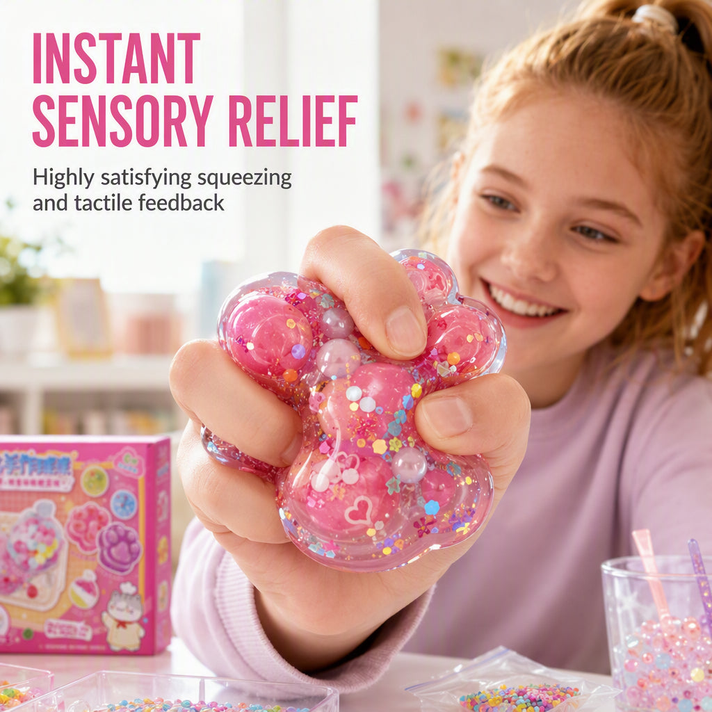 🐱 70% OFF NOW! 🧊 DIY Fried Ice Squishy Toy Kit – Cat claw design, squishy fun & creative – Perfect for sensory play & stress relief for kids ✨