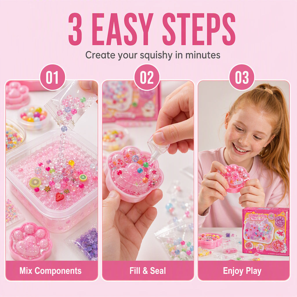 🐱 70% OFF NOW! 🧊 DIY Fried Ice Squishy Toy Kit – Cat claw design, squishy fun & creative – Perfect for sensory play & stress relief for kids ✨