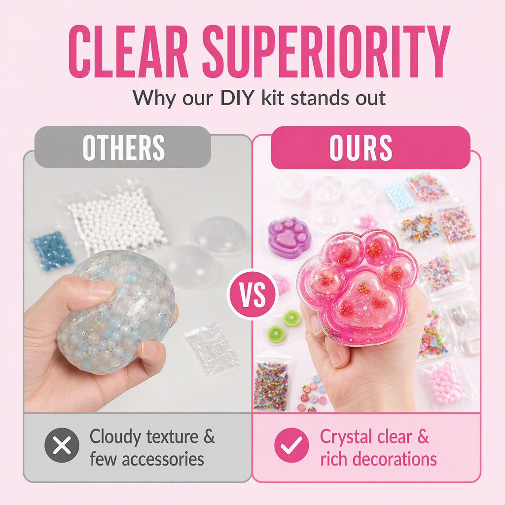 🐱 70% OFF NOW! 🧊 DIY Fried Ice Squishy Toy Kit – Cat claw design, squishy fun & creative – Perfect for sensory play & stress relief for kids ✨