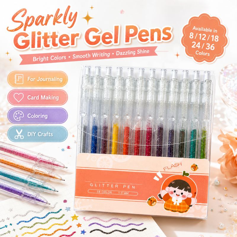 🔥LAST DAY SALE ONLY ￡6.99!!✨50K+ SOLD!🎁Glitter Gel Pen Set