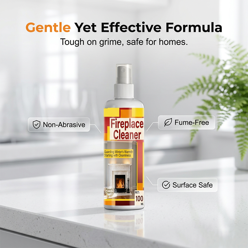🔥LAST DAY SPECIAL PRICE:￡7.99!!⚡50K+ SOLD!✨Fast‑Acting Fireplace Cleaner Spray, Deep Penetrating Soot & Smoke Stain Remover, Residue‑Free Cleaning Spray for Fireplace Surfaces