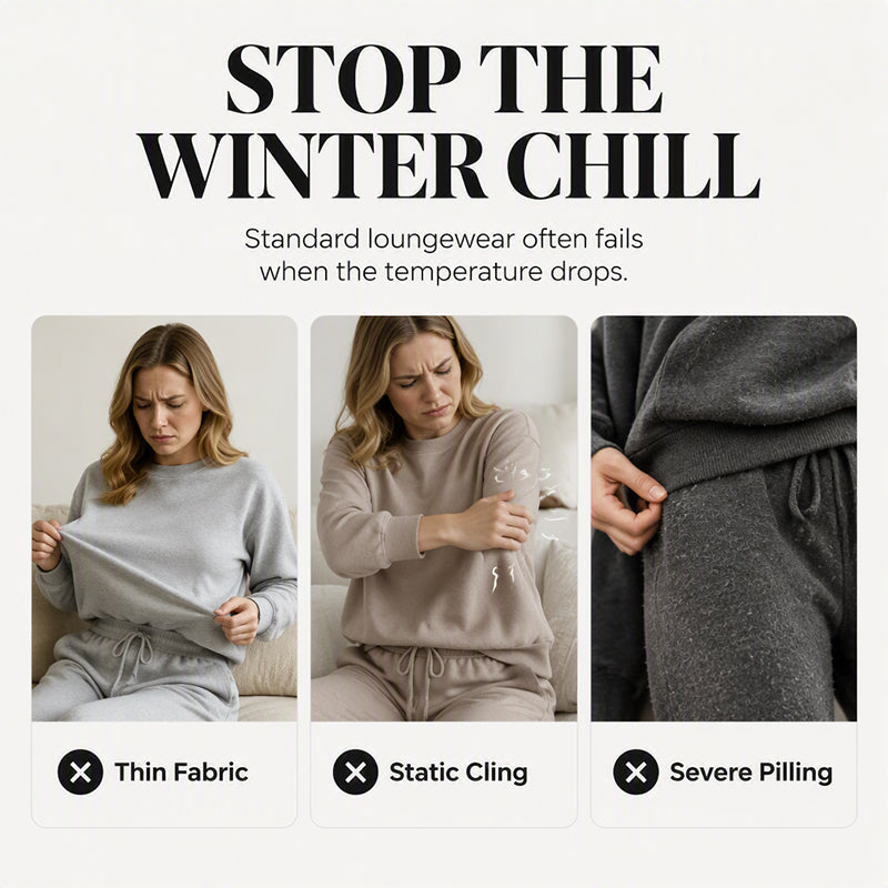 ❄️Hot Sale-70% OFF🧸 Women's 2-Piece Plush Fleece Set – Cosy Winter Style