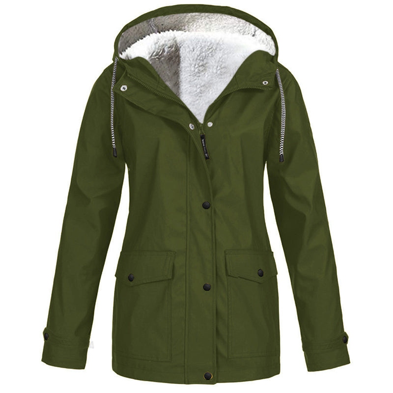 ⏳ Limited Time 60% Off! 💥Women's Plush-Lined Windproof Hooded Jacket