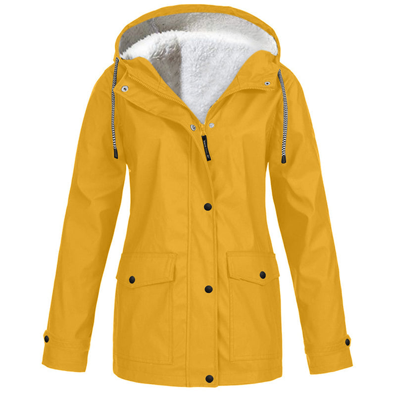 ⏳ Limited Time 60% Off! 💥Women's Plush-Lined Windproof Hooded Jacket