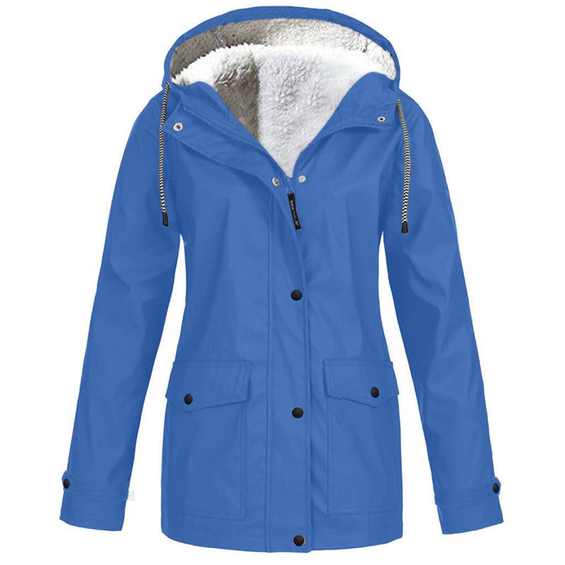 ⏳ Limited Time 60% Off! 💥Women's Plush-Lined Windproof Hooded Jacket