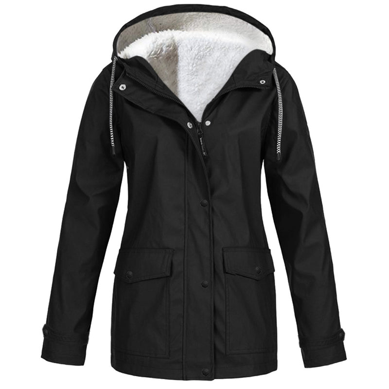 ⏳ Limited Time 60% Off! 💥Women's Plush-Lined Windproof Hooded Jacket