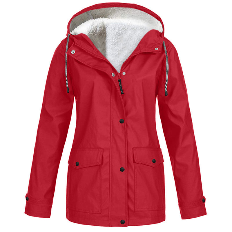 ⏳ Limited Time 60% Off! 💥Women's Plush-Lined Windproof Hooded Jacket